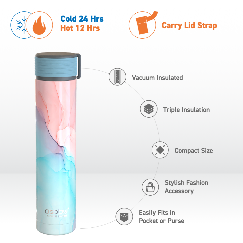 Aqua Marble Skinny Mini Flask